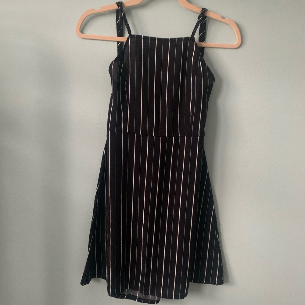 Striped dress with back tie